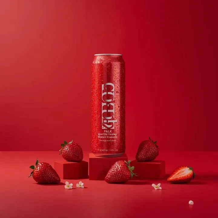 Red Can Strawberries Studio Photo