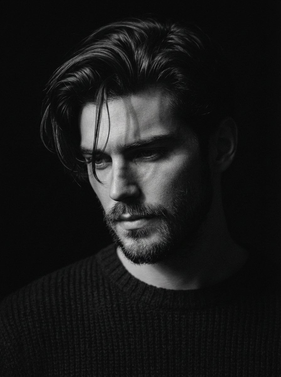 Black And White With Messy And Rough Beard