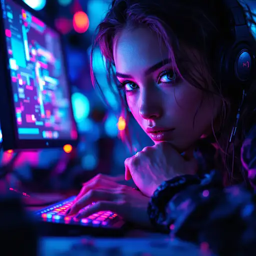 Female Cyberpunk Biohacker