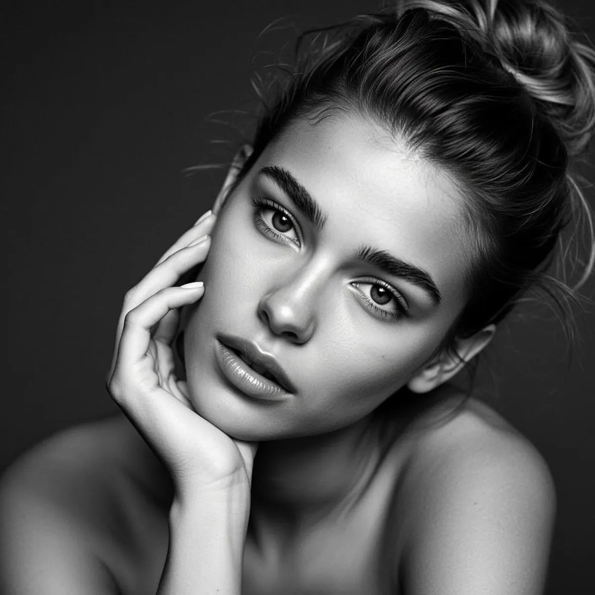 Makeup And Manicure In Beauty Closeup