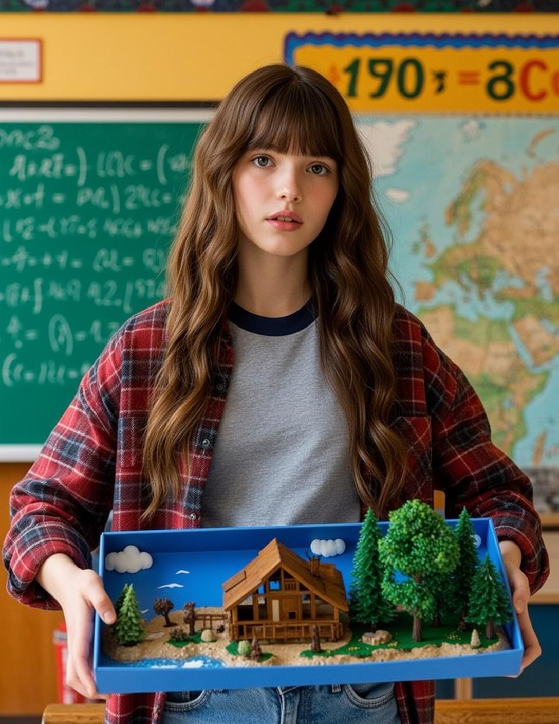 Classroom Diorama Presentation Scene