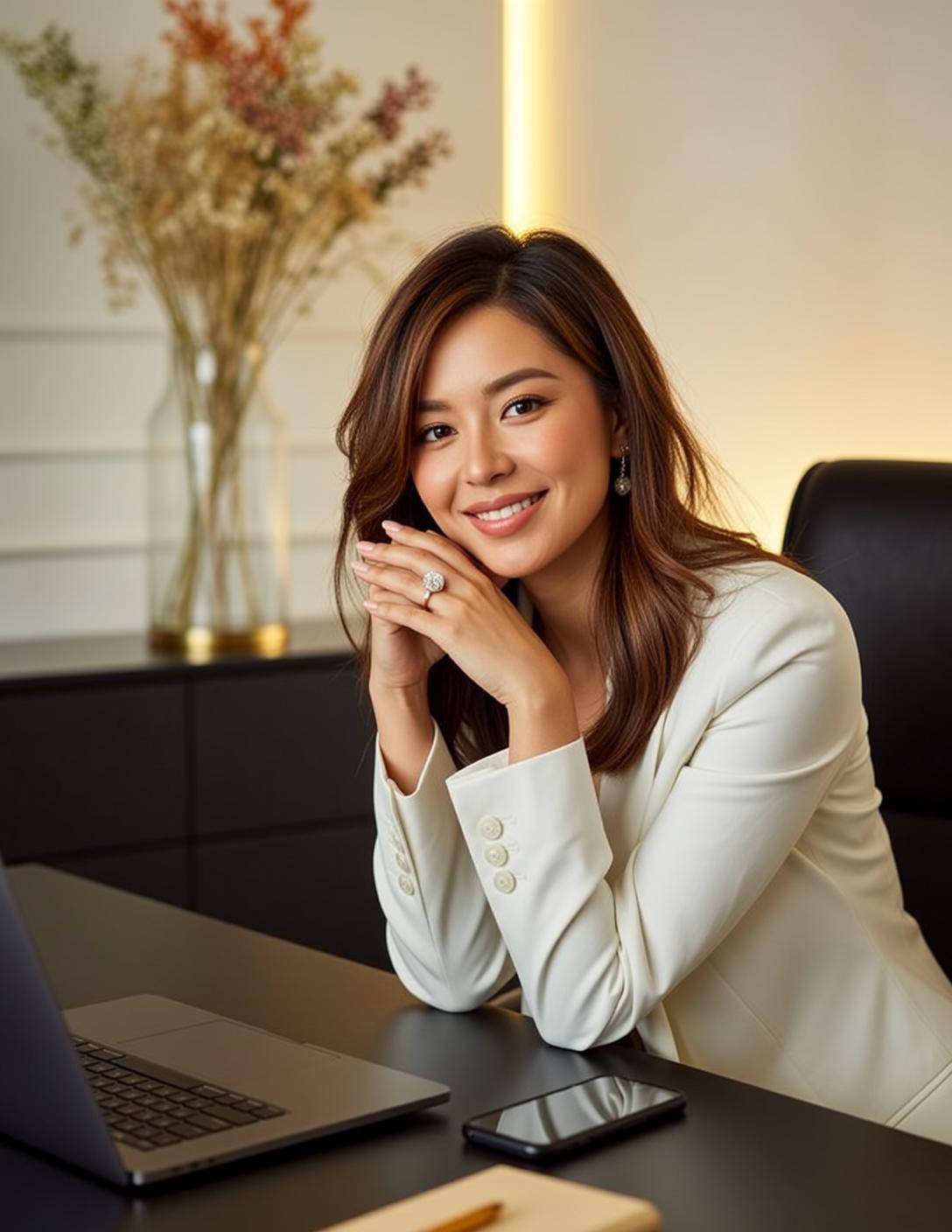 Luxury Young Asian Long Wavy Brown Light