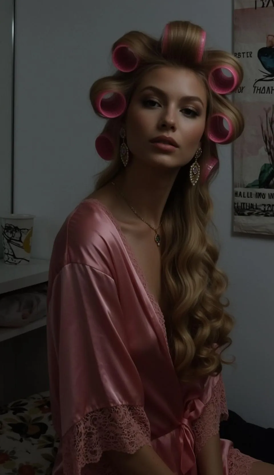 Earrings And Necklace In Styled Portrait