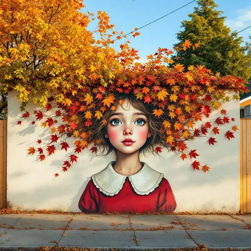 Whimsical Autumn Mural