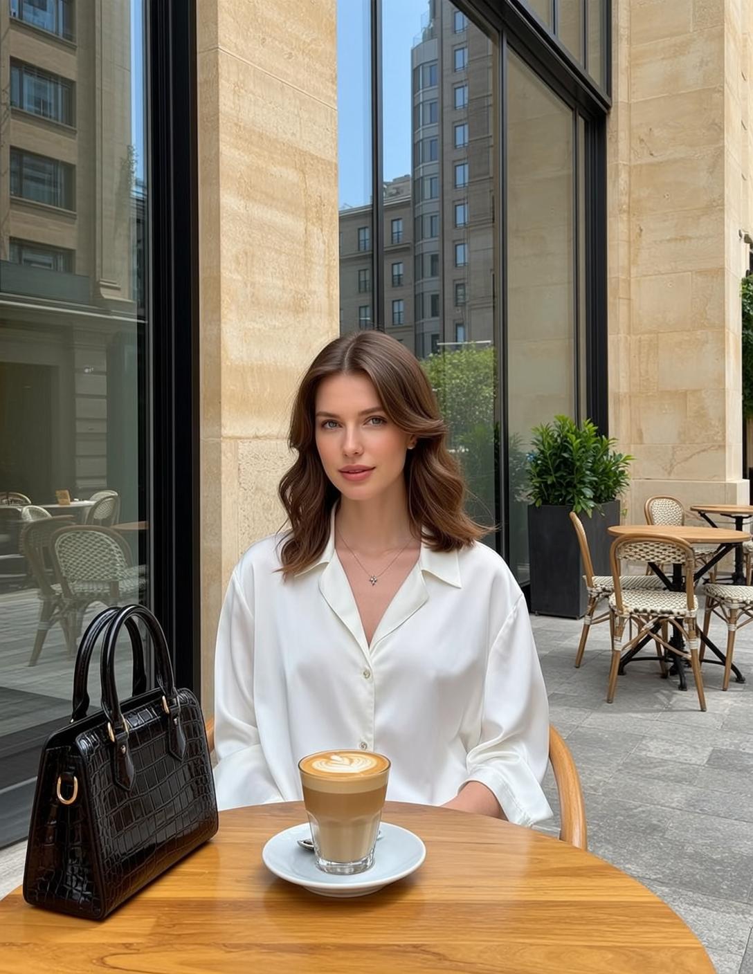 Luxury Young Medium Length Brown Wavy Hair