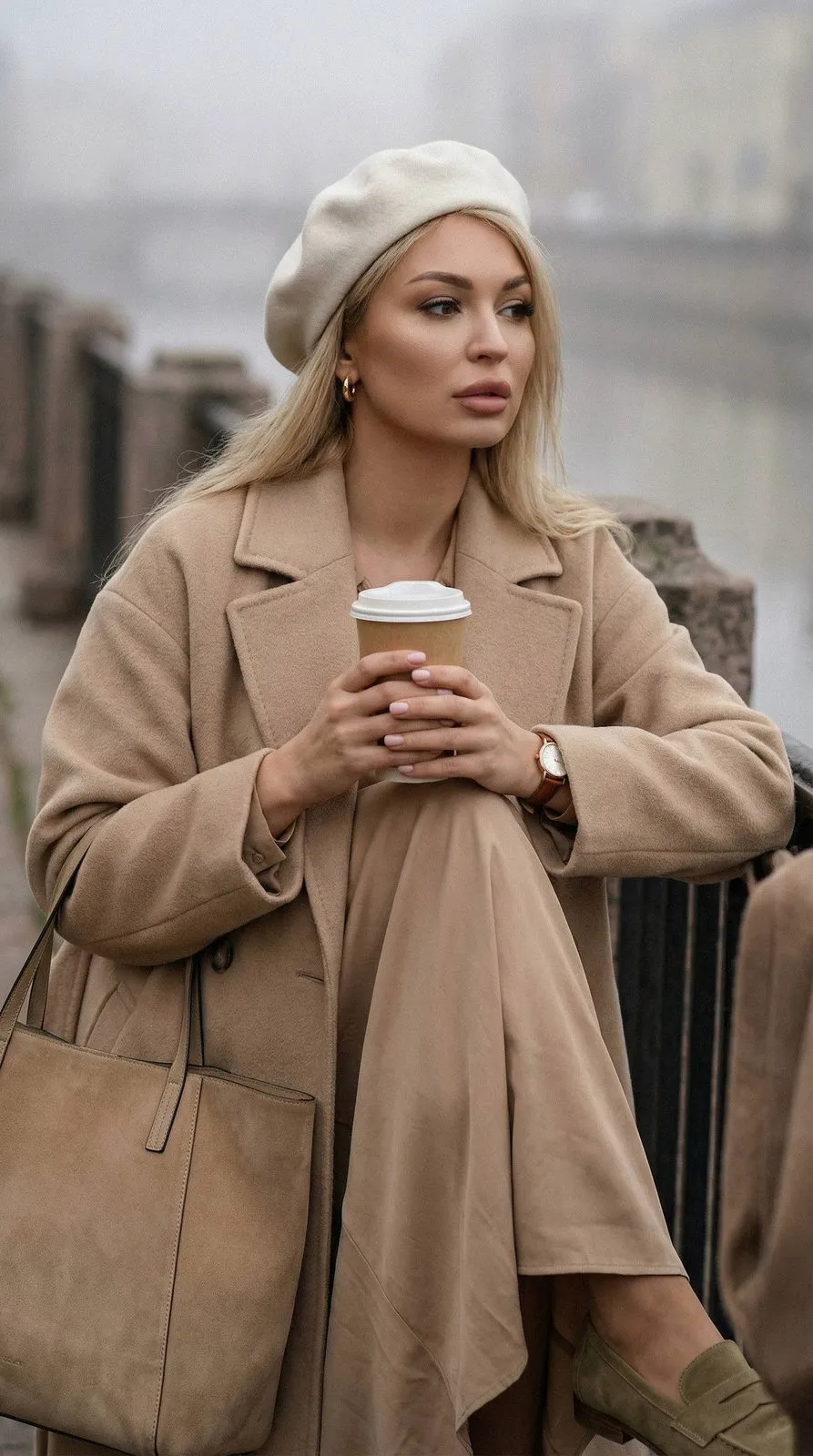 Earrings In Coat Portrait