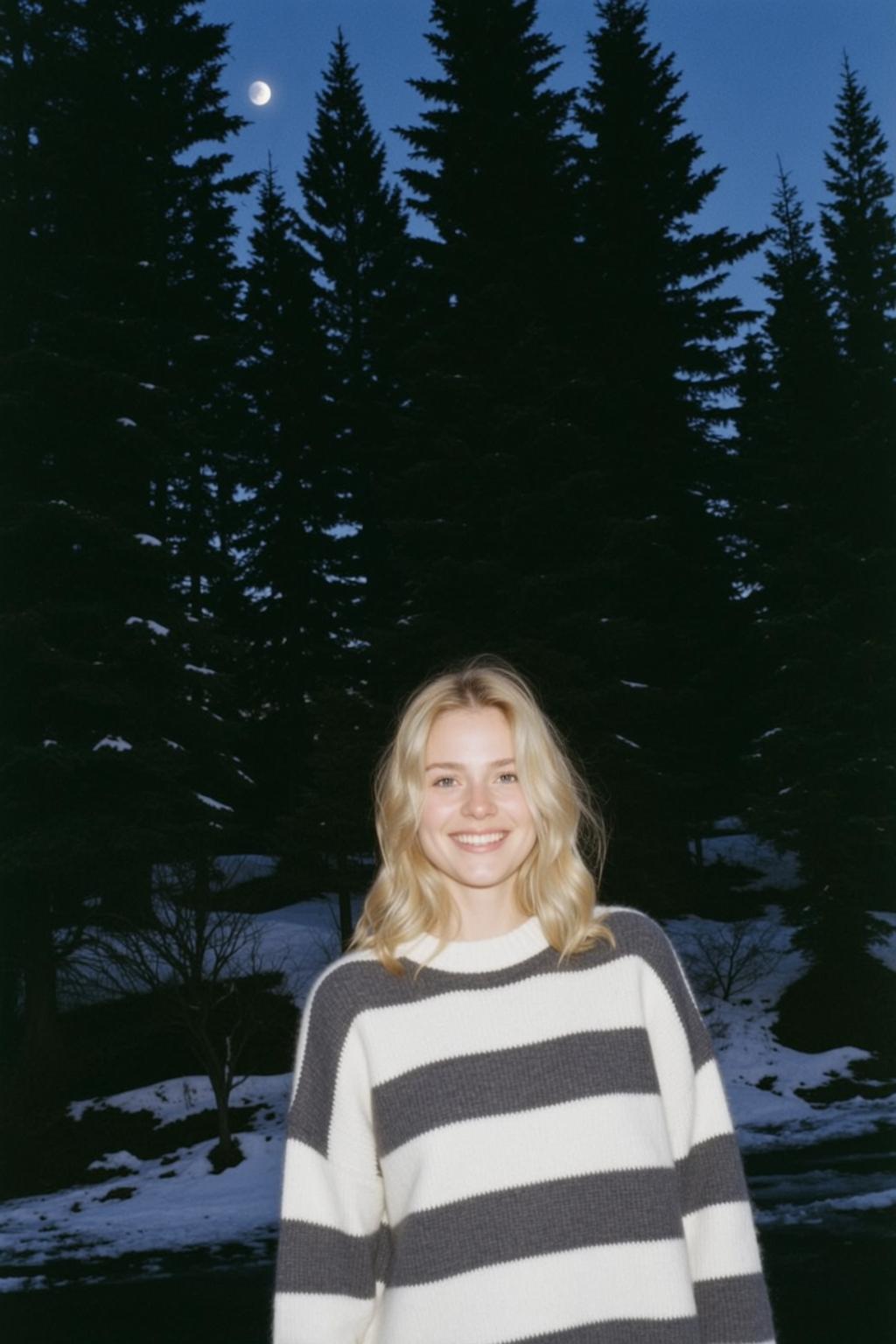 Explore Young Stands Facing Wide Genuine Smile