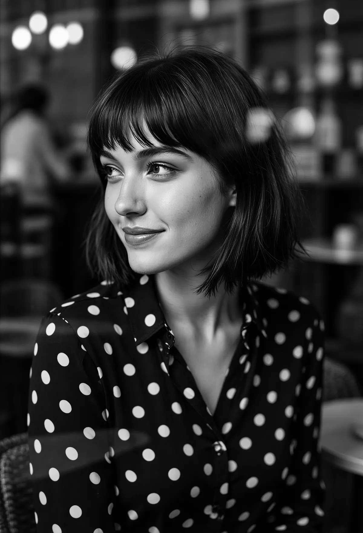 Dark Colored Button Down Shirt Featuring Prominent In Medium