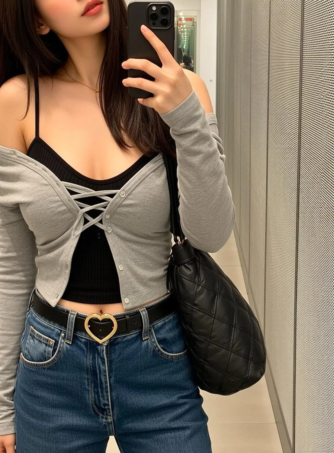 Necklace In Selfie Portrait