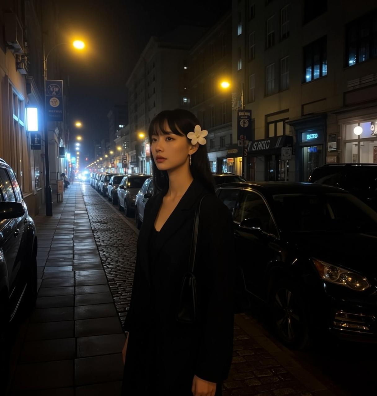 Black Blazer Night Street