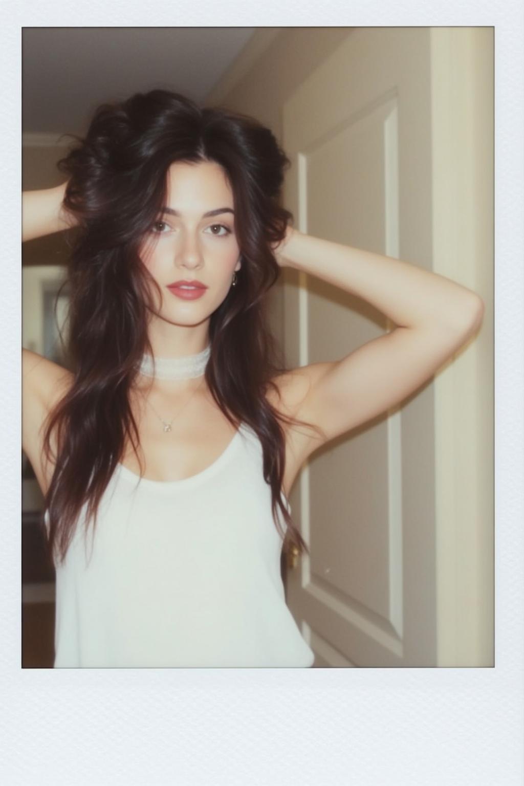 White Tank Candid Selfie