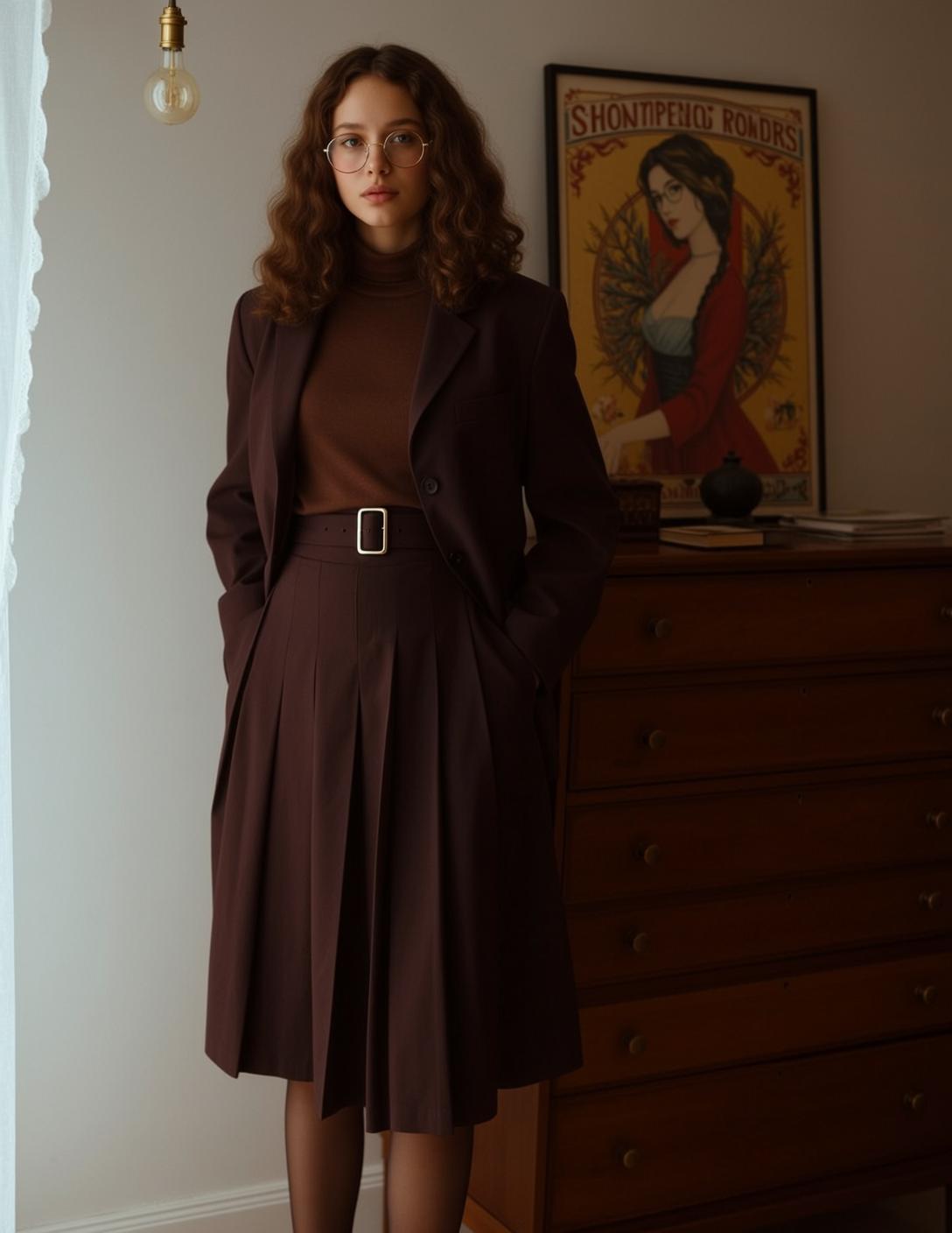 Autumn Young Wavy Brown Hair Fair Skin