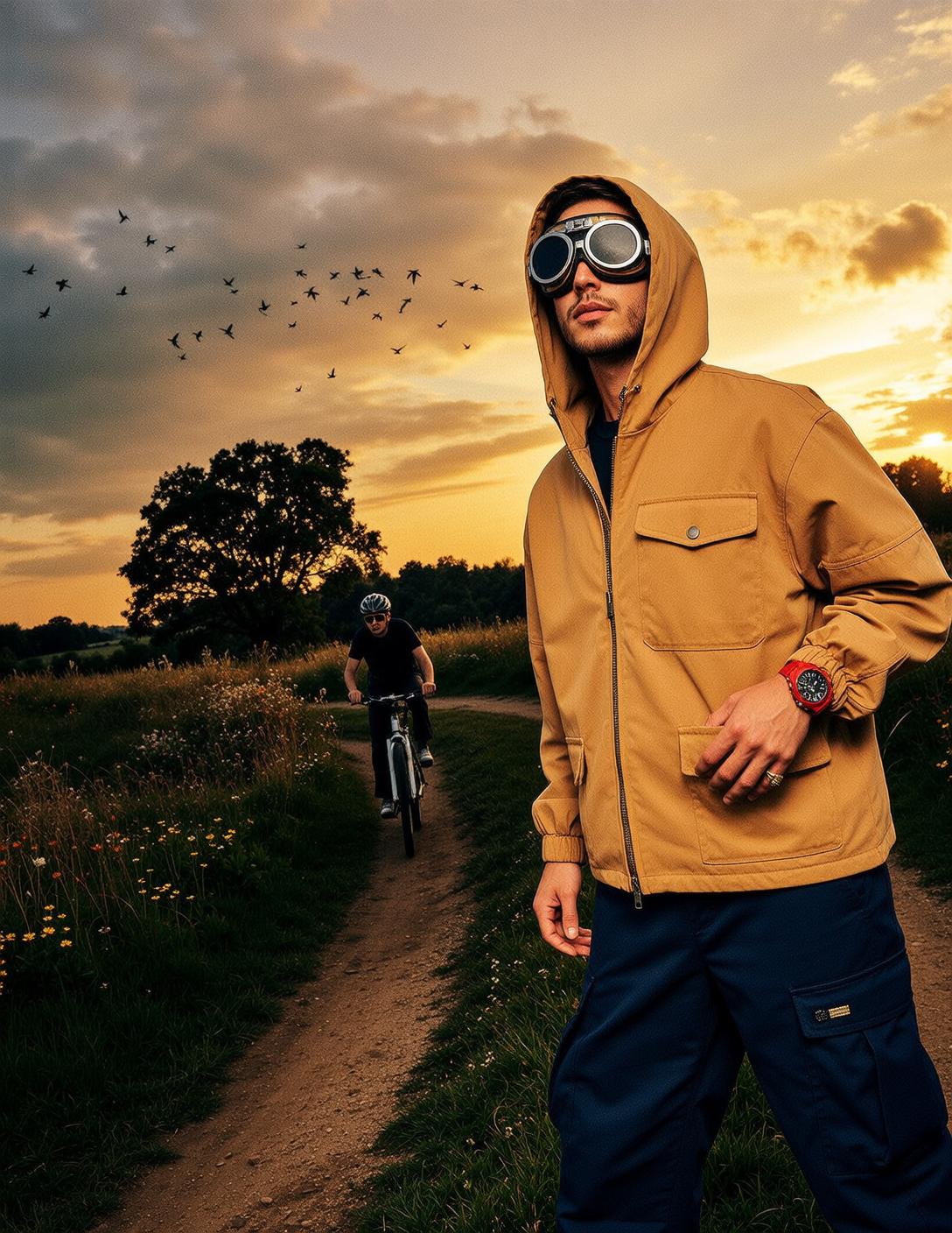 Hooded Jacket Field Path Goggles