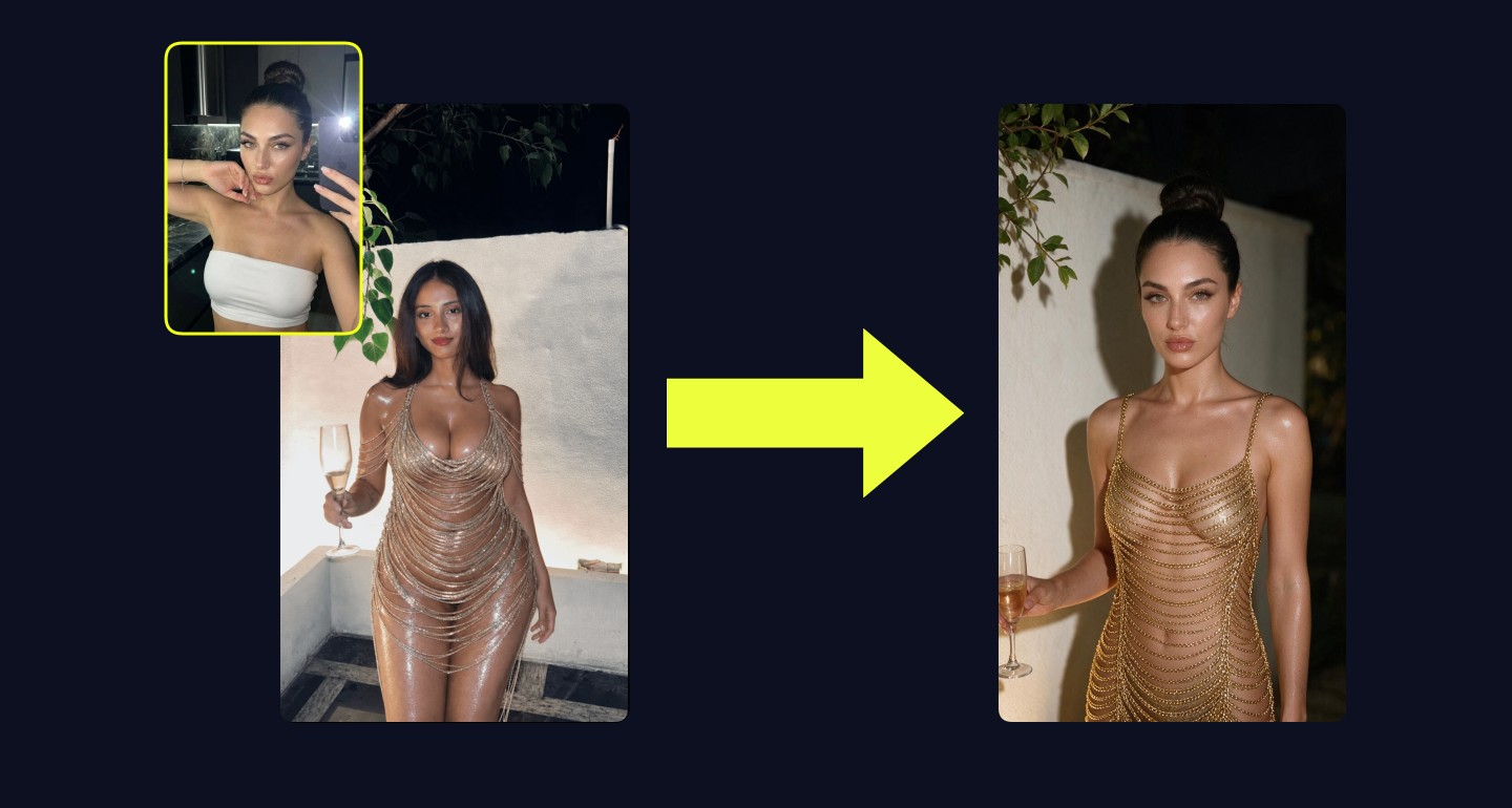 Lily remix walkthrough for Gold Chain Dress Night Outdoor Champagne Glass