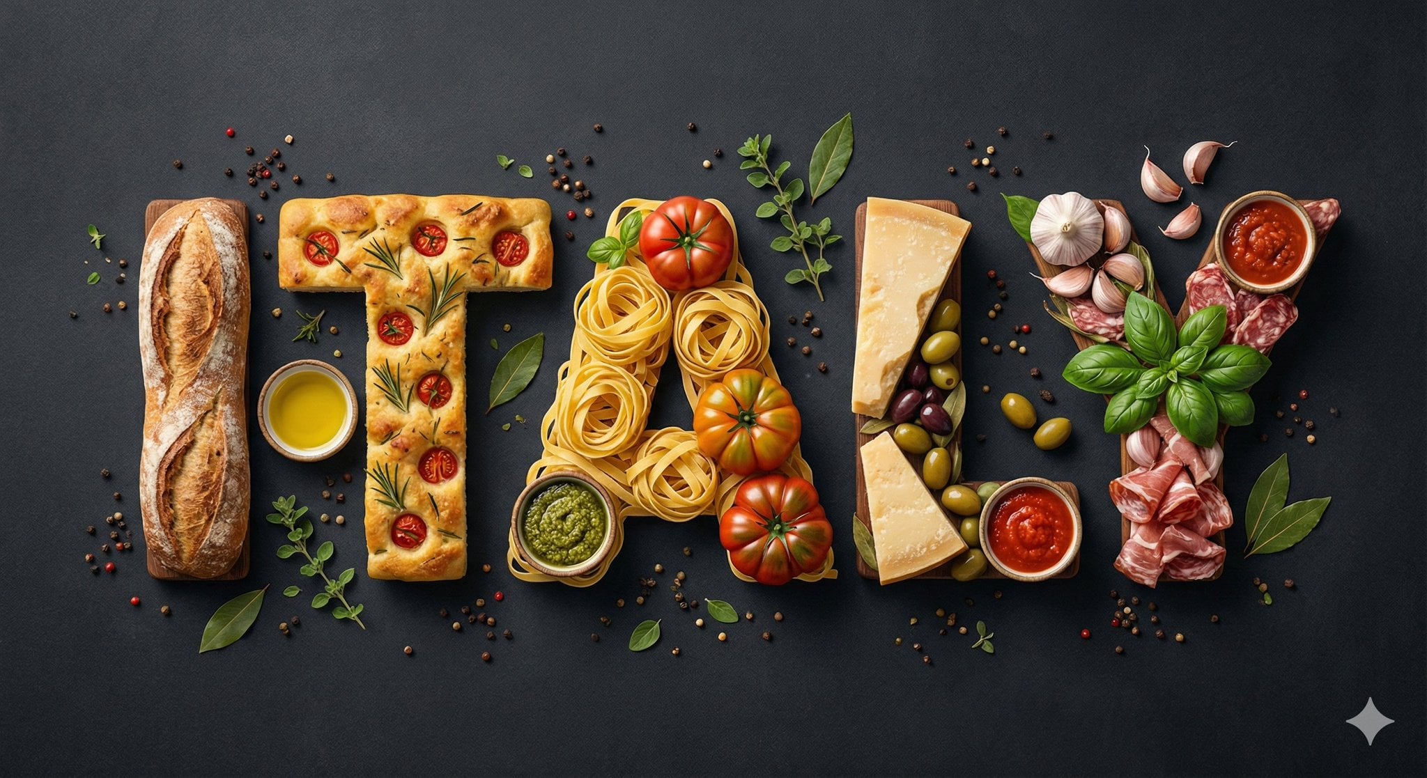 Country Name Food Typography Art Illustration