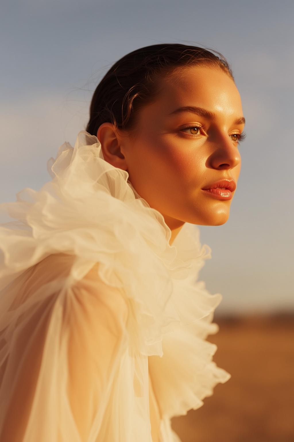 Explore Medium Close-up Captures Profile Facing Right