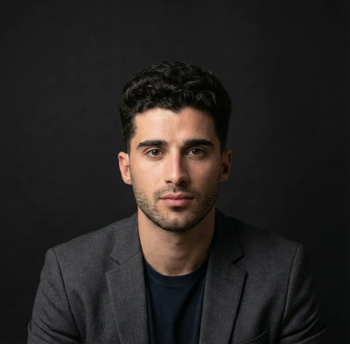 Studio-style Sharp Pro Male Headshot