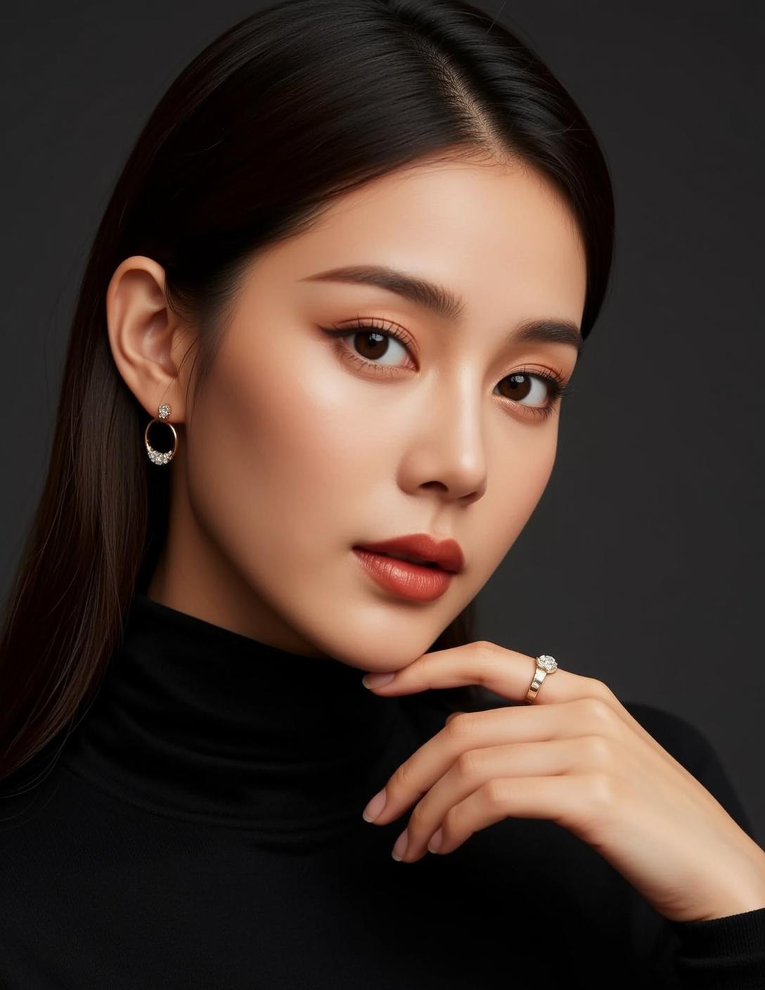 Black Turtleneck Minimal Portrait