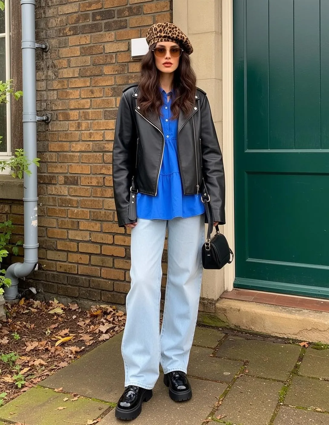 Sunglasses At A Brick Building Entrance