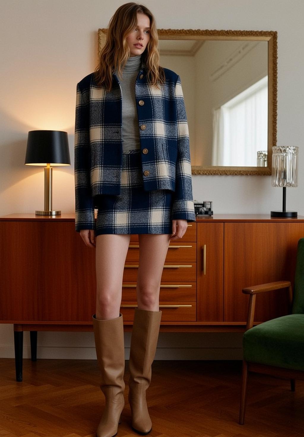 Autumn Stands Facing Slightly Her Left Head