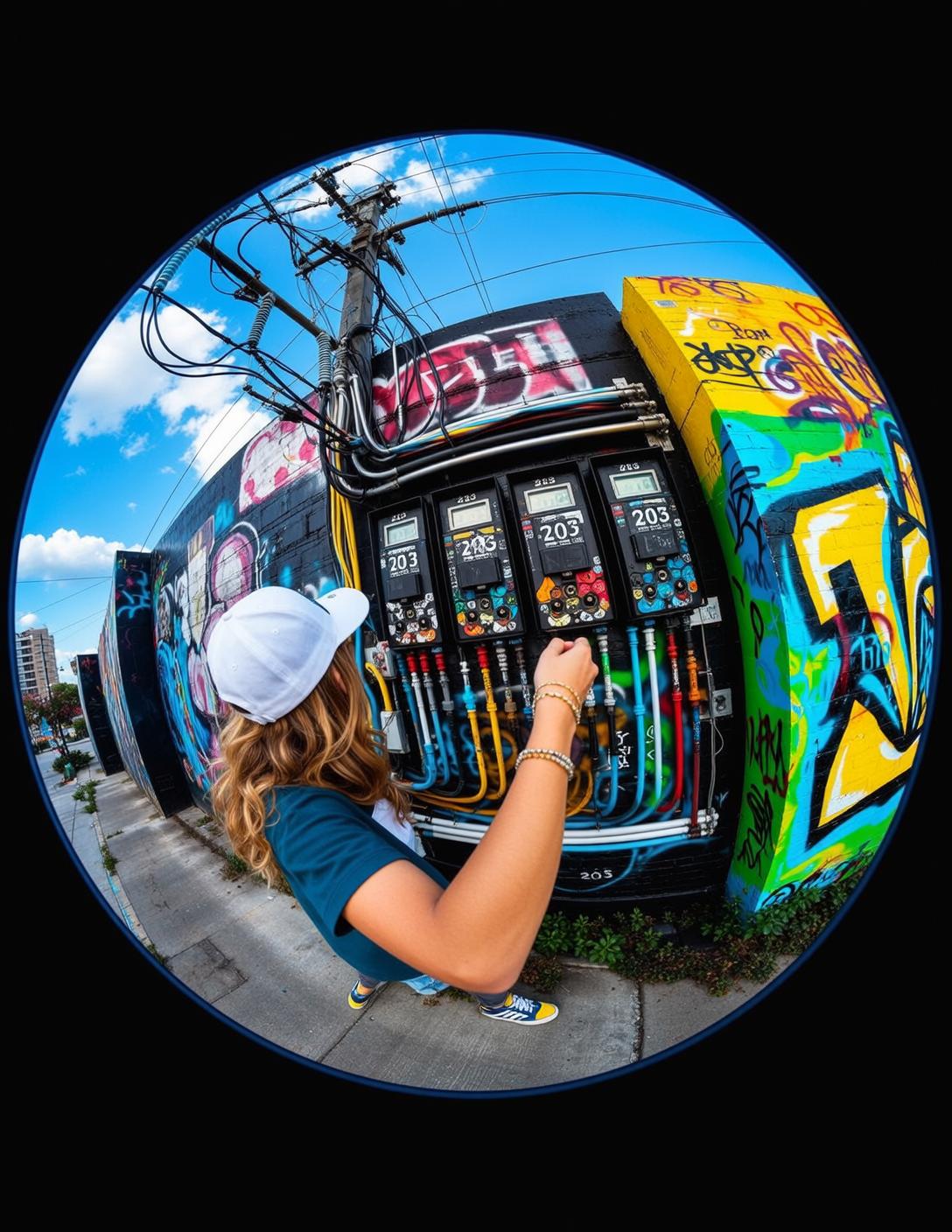 Urban Utility Meter Fisheye