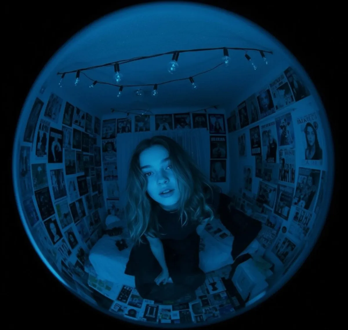 Blue Bedroom Poster Floor Portrait