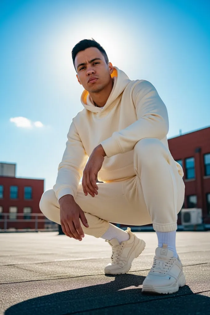 Urban Cream Fashion Editorial Portrait