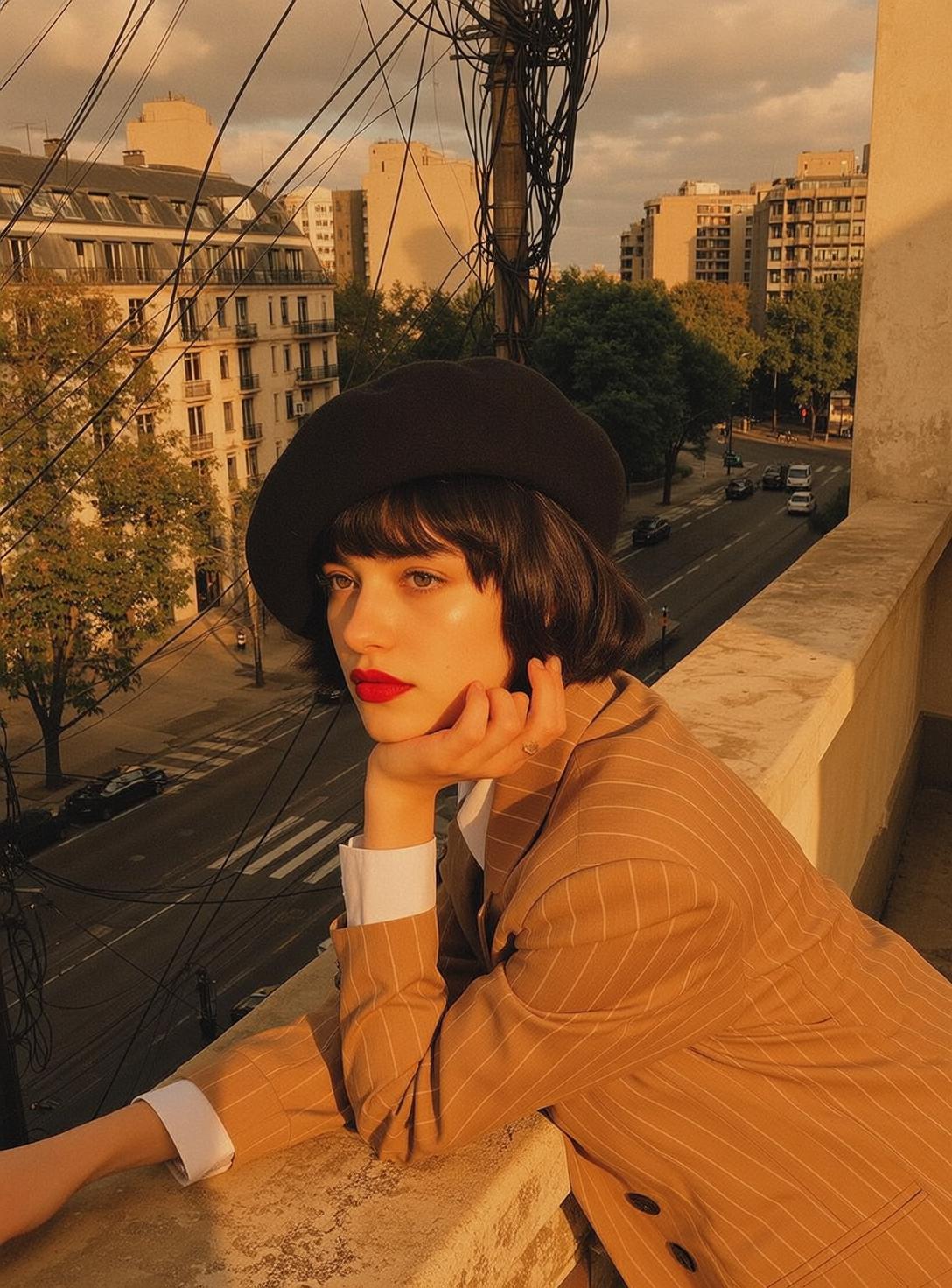 Autumn Young Short Dark Bob Bangs Fair