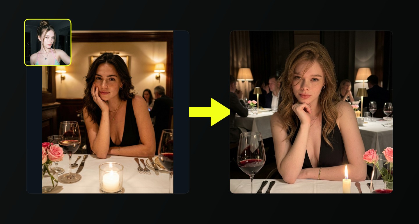 Mila remix walkthrough for Iphone 15 Pro Max Candlelit Fine Dining Portrait