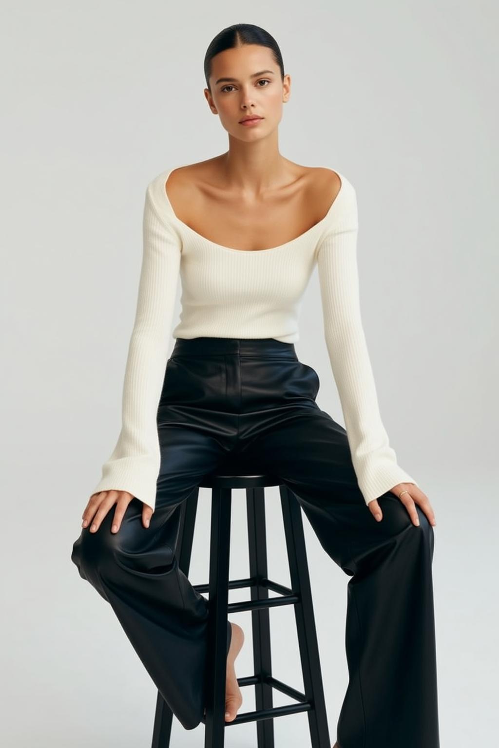 Creative Young Pulled Back Bun Fair White
