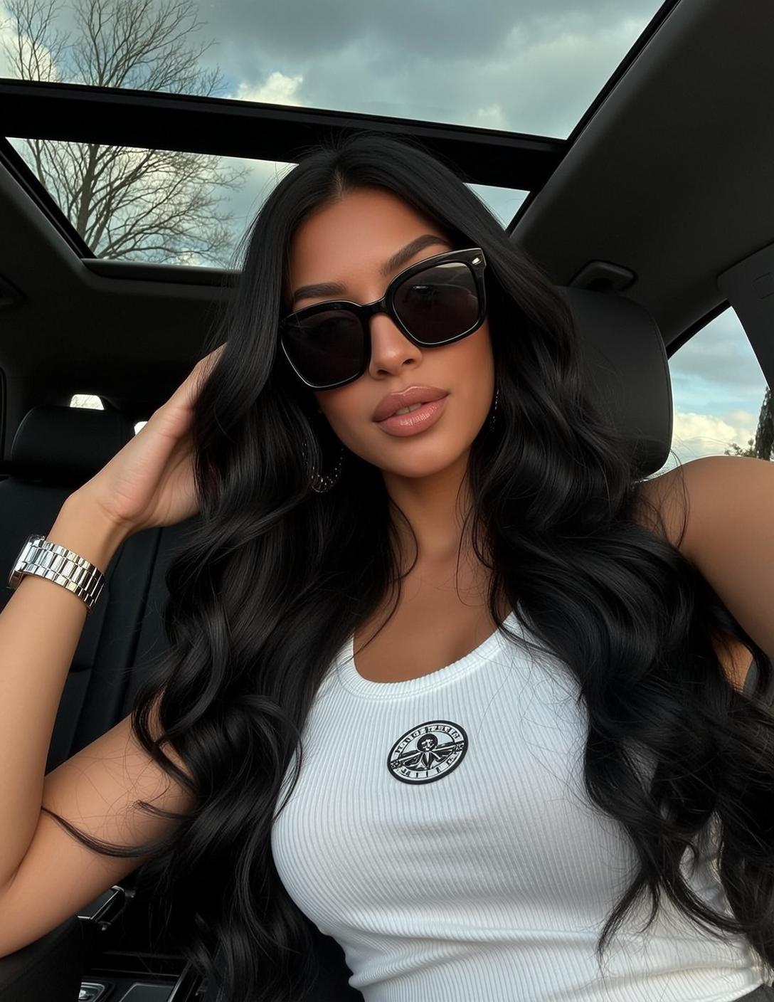 Driver Seat Sunglasses Portrait