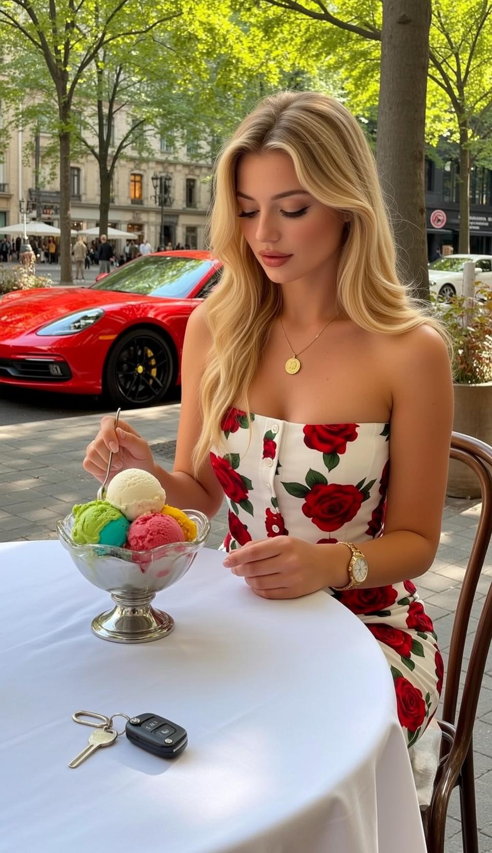 Rose Dress Cafe Table