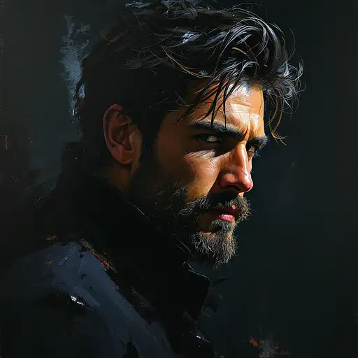 Brushstroke Portrait Man