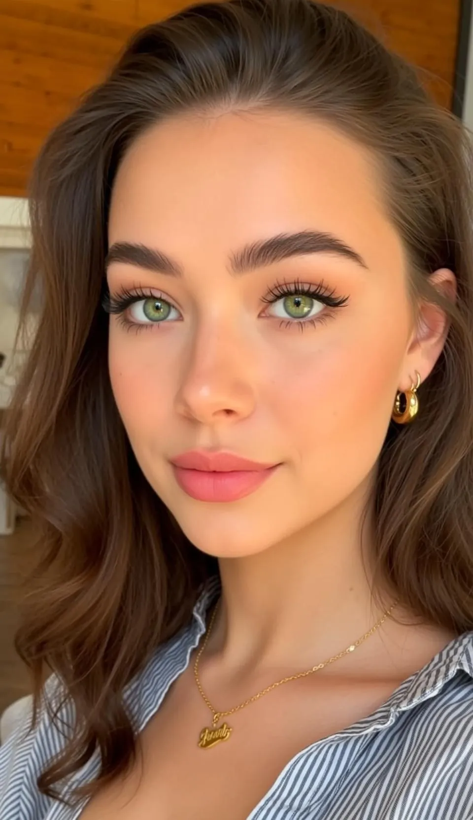 Makeup Earrings And Necklace In Fashion Portrait
