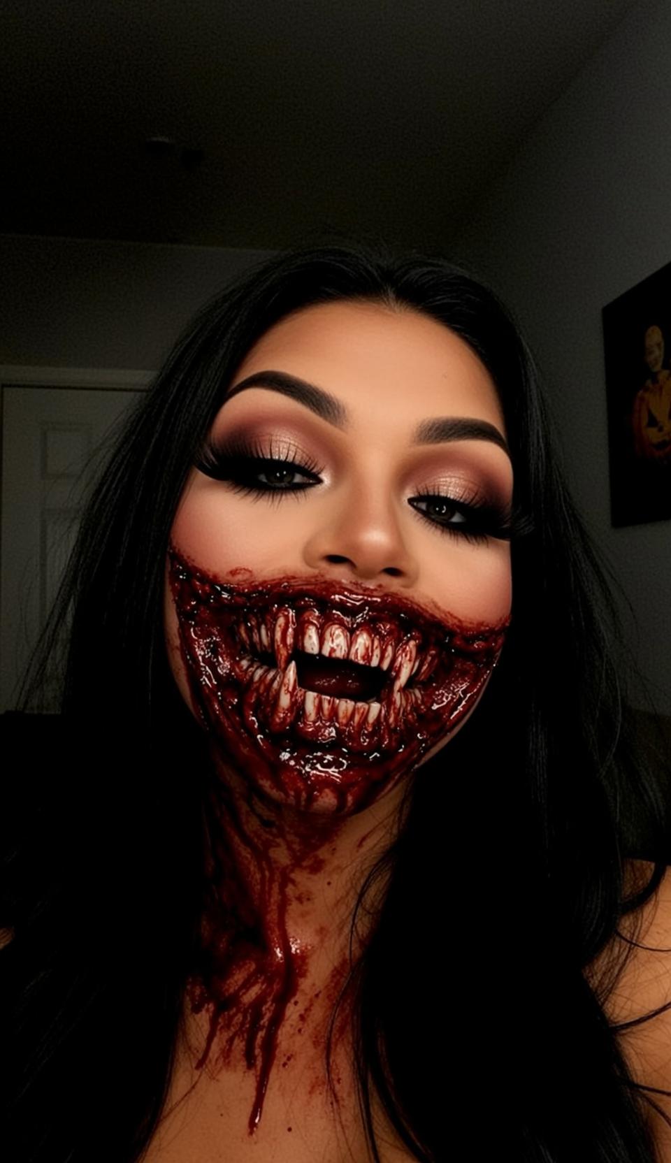 Horror Makeup Doorway Portrait