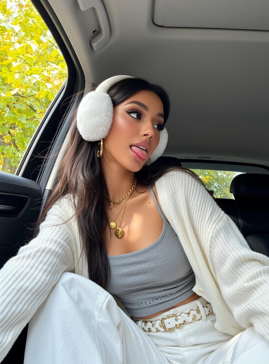 Explore Seated Passenger Seat Car Looking Her