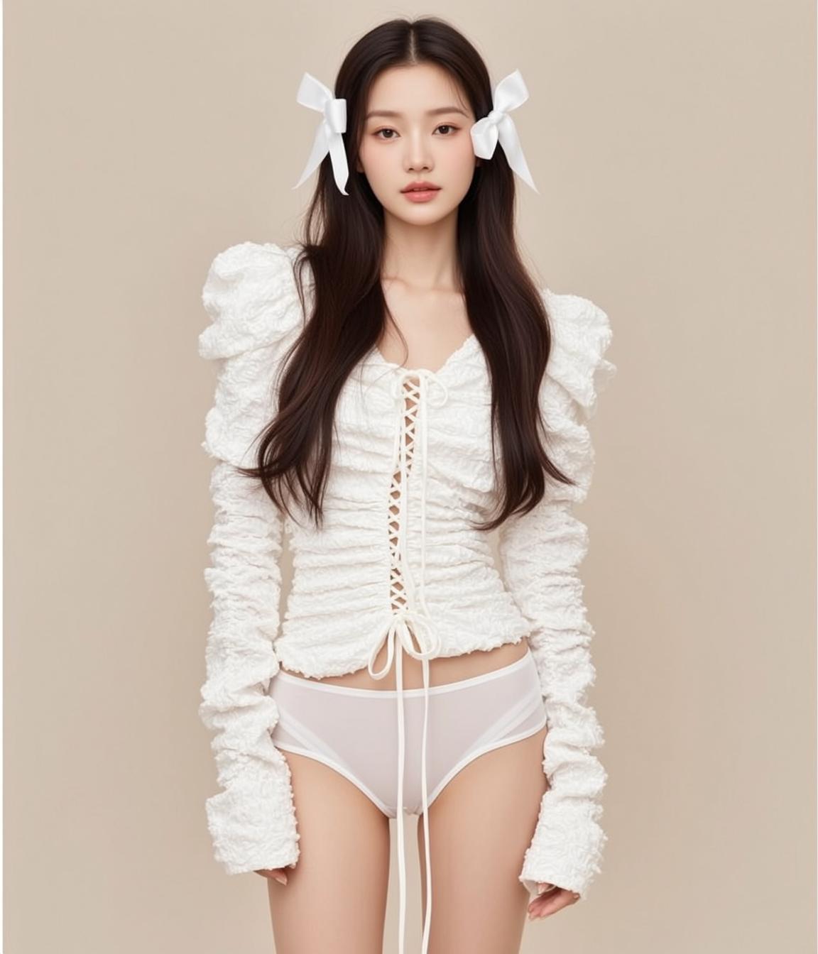 White Ruched Top Studio