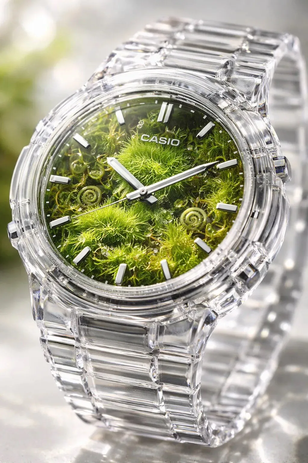 Realistic Moss Fern Terrarium Watch