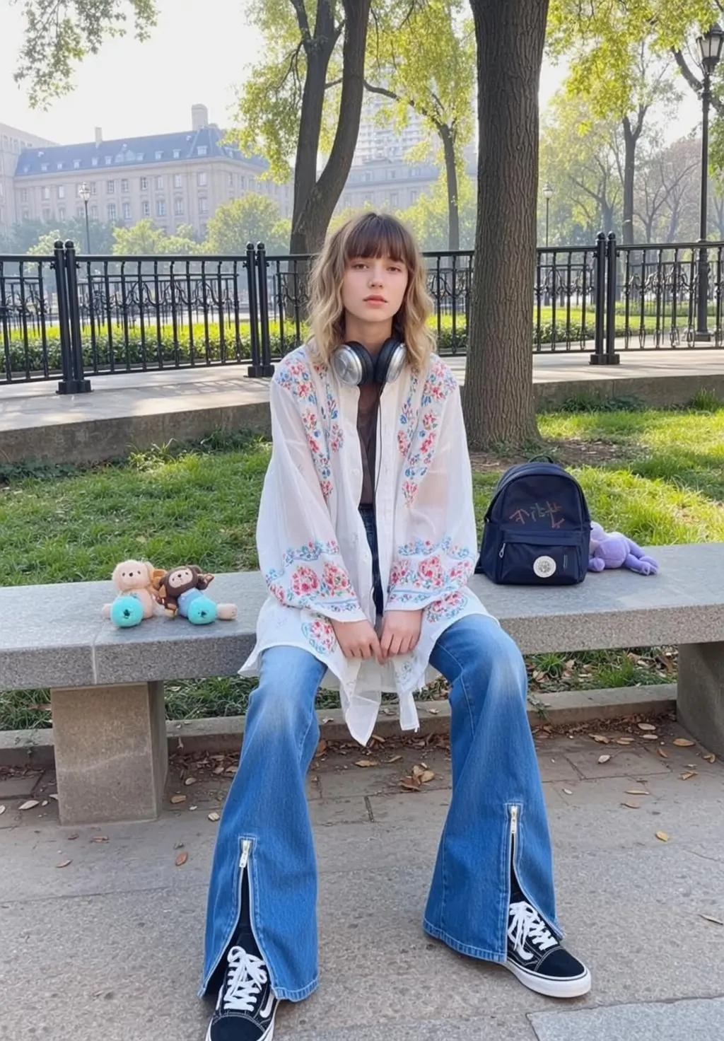 Stuffed Toy Park Bench Outfit