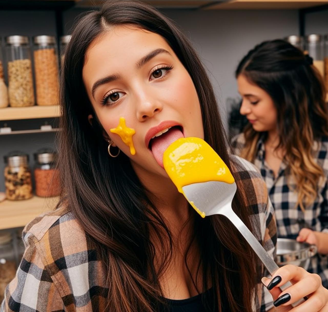 Plaid Shirt Spoon Taste Scene