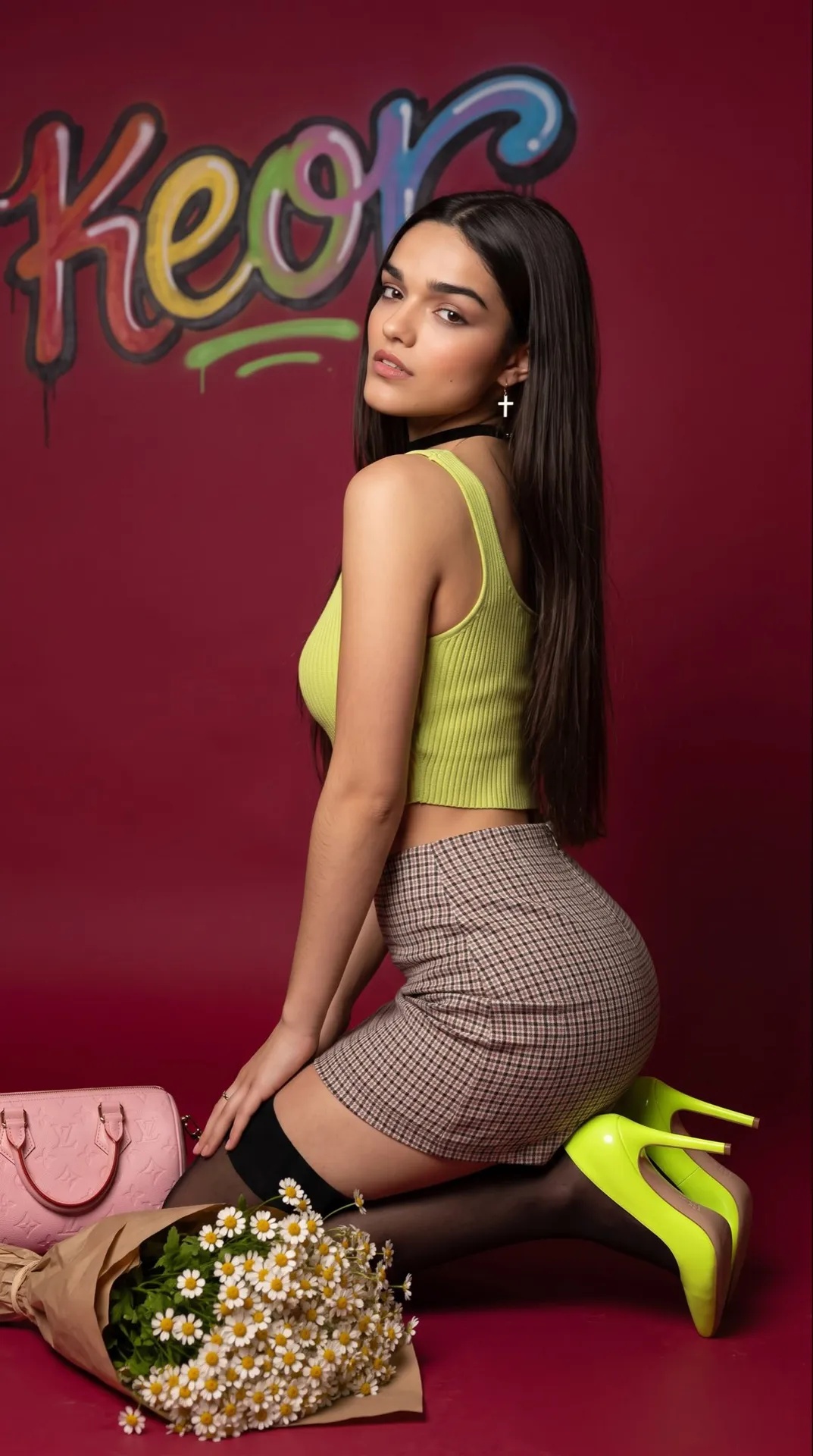 Necklace In Crop Top Portrait