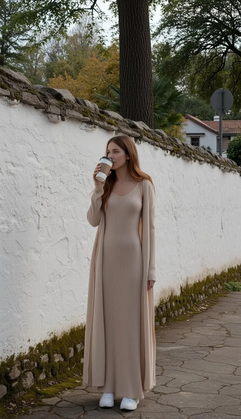 Coffee Cup White Wall Walk