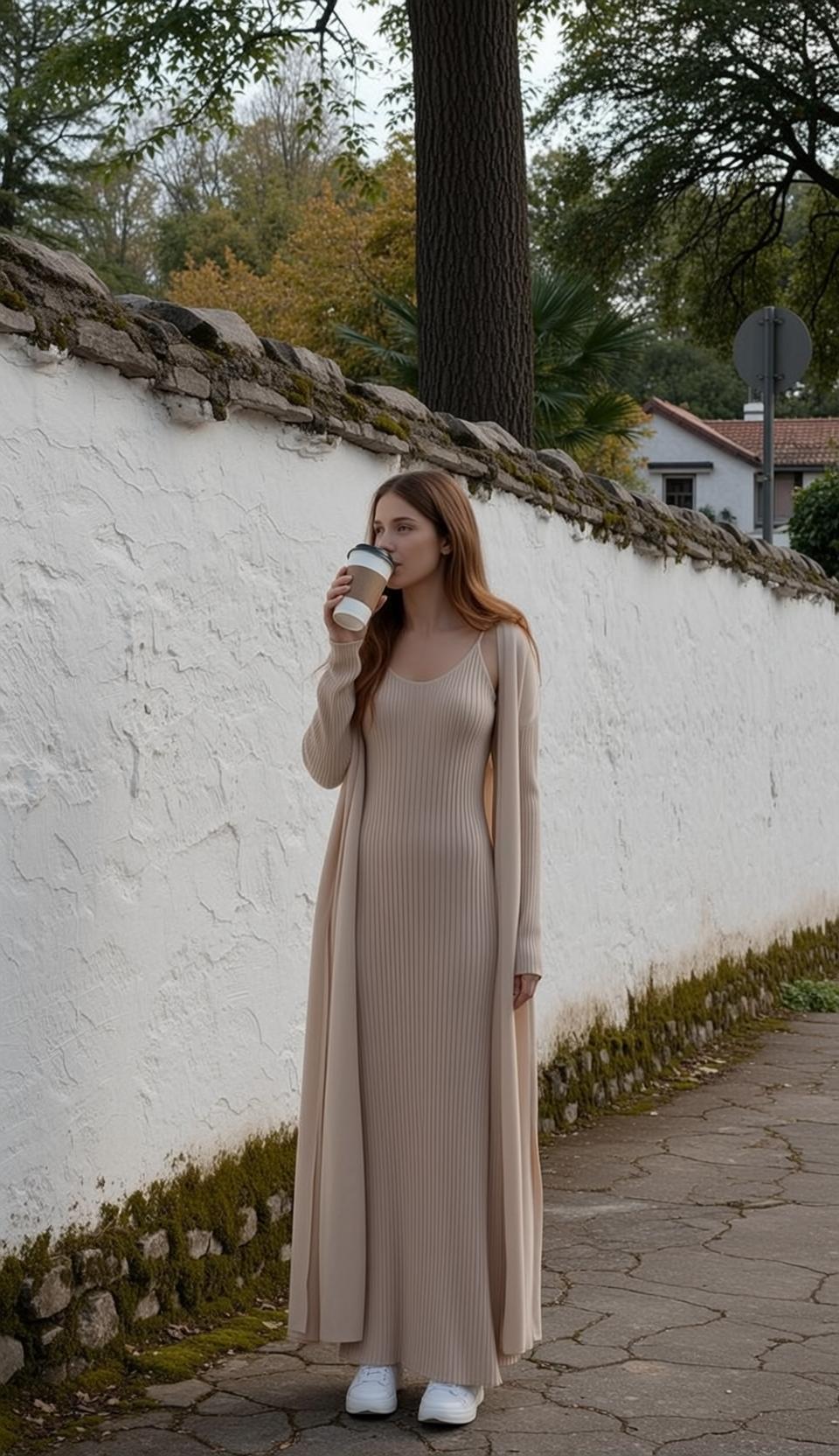 Coffee Cup White Wall Walk