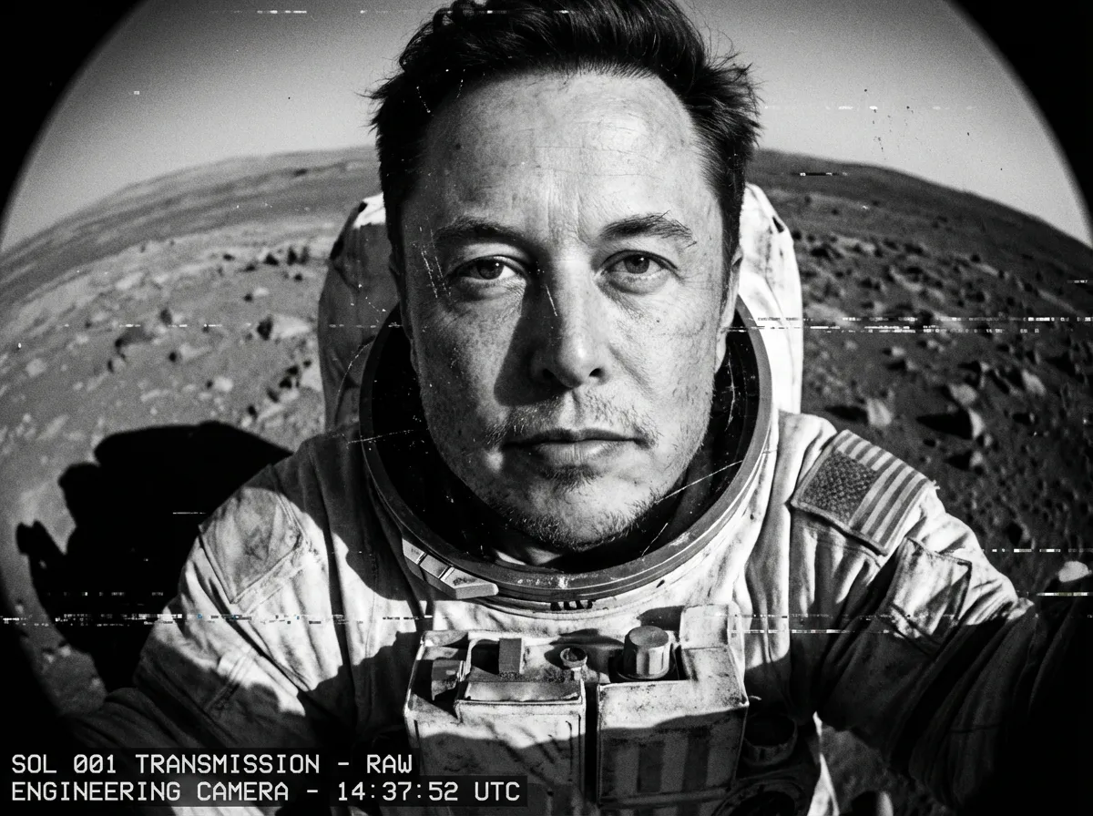 Mars Through a Dusty Lens: Elon Musk's Rover Encounter
