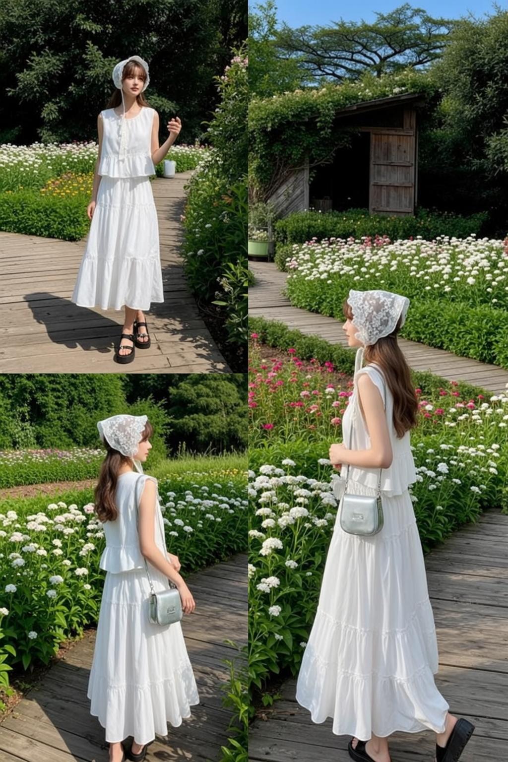 Fairycore Young Long Brown Fair White Sleeveless