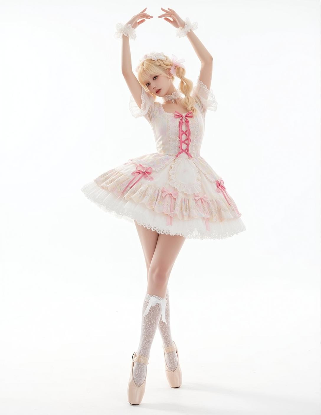 Coquettecore Captured Full-body Standing Her Legs Slightly