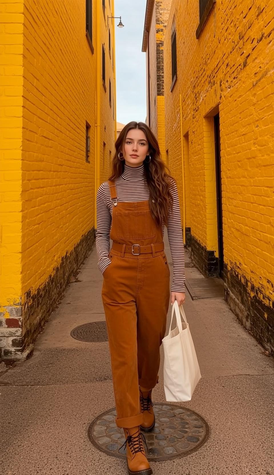 Corduroy Overalls Alley Walk