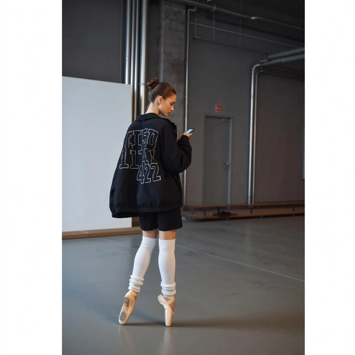 Balletcore Young Brown Hair Bun Fair Skin