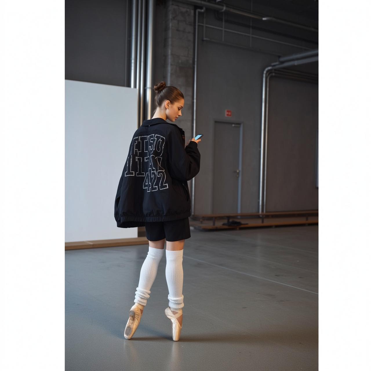 Balletcore Young Brown Hair Bun Fair Skin