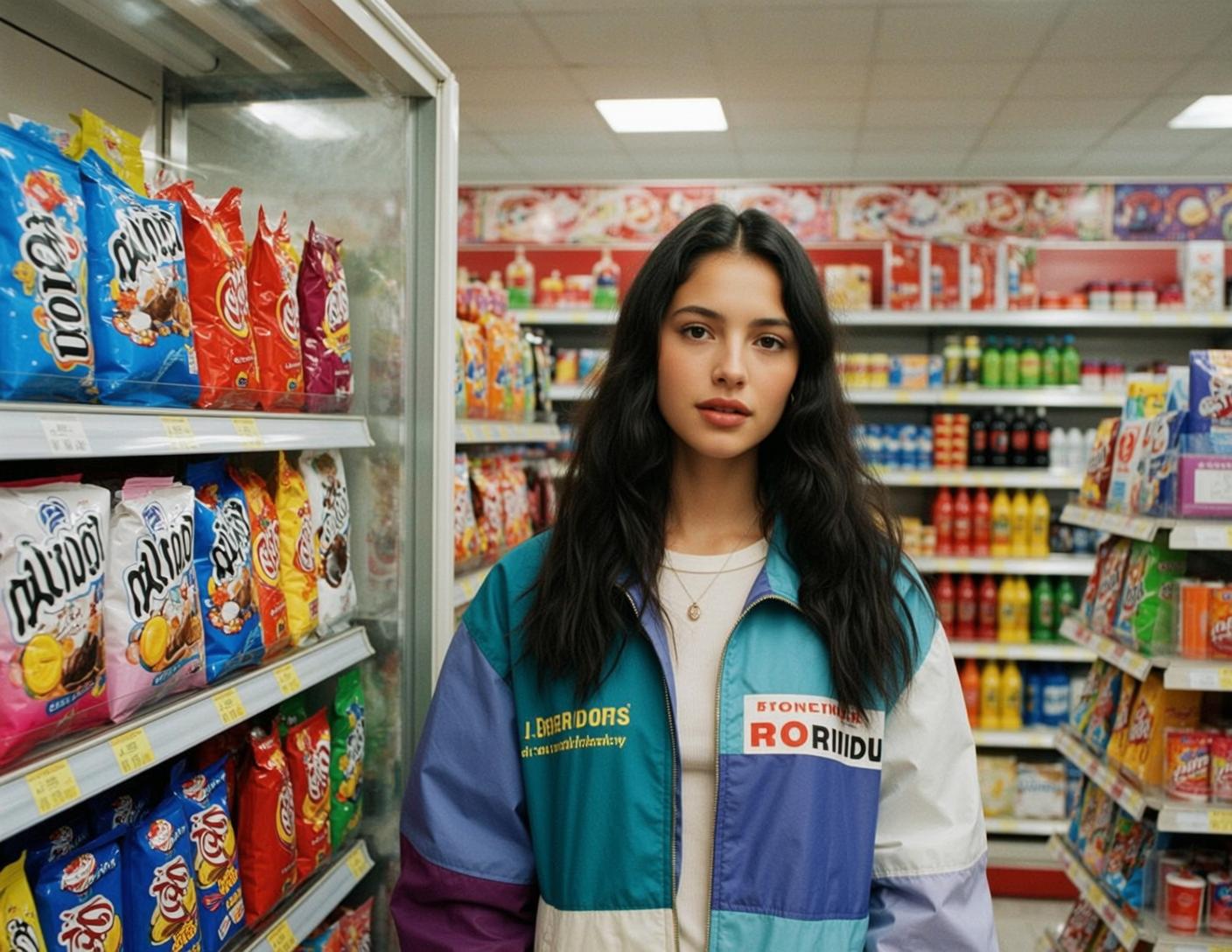 Color Block Jacket Store Aisle